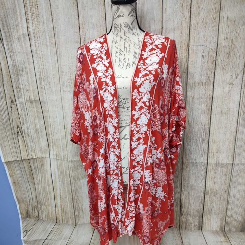ANGIE Medium Floral Kimono Or Beach Cover Up!